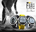 F69 intelligent watch waterproof IP67 level normally on screen with backlit hear 3