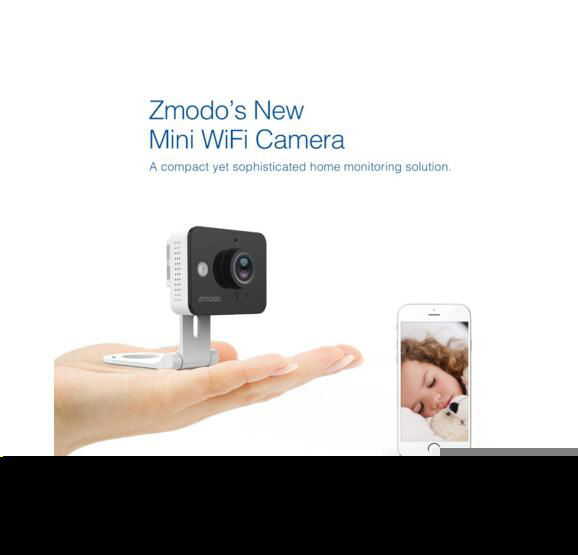 New one ZMODO Mini 720P HD WiFi Color Sensor Home Security IP Camera Smart Alert