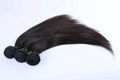 Top Quality  100% Human Virgin Remy Hair Natural Black Silky Stright Hair Weave 1