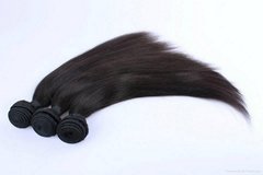 Top Quality  100% Human Virgin Remy Hair Natural Black Silky Stright Hair Weave