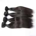 Top Quality  100% Human Virgin Remy Hair Natural Black Silky Stright Hair Weave 4