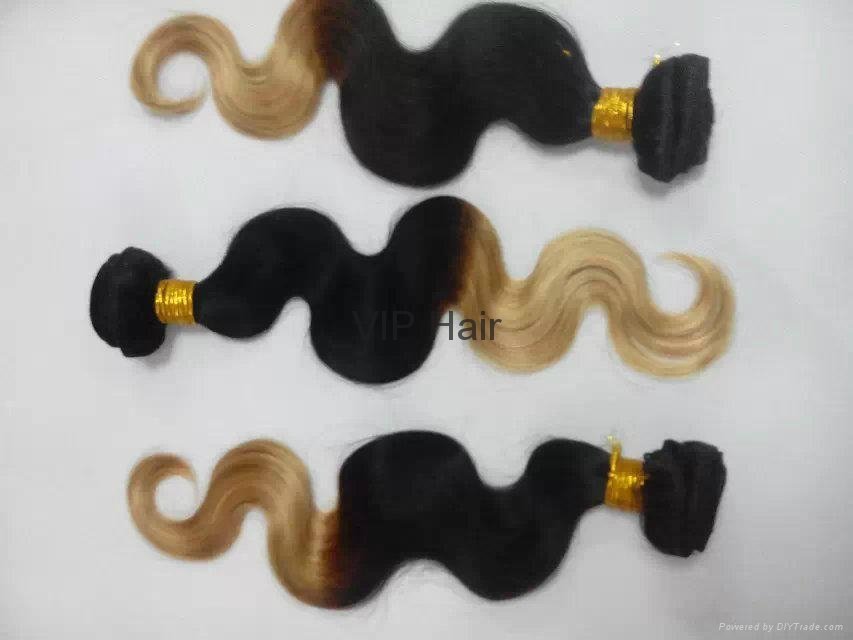 Hot Sale Top Quality Ombre Boday Wave100% Indian Virgin Human Remy Hair Weavin  