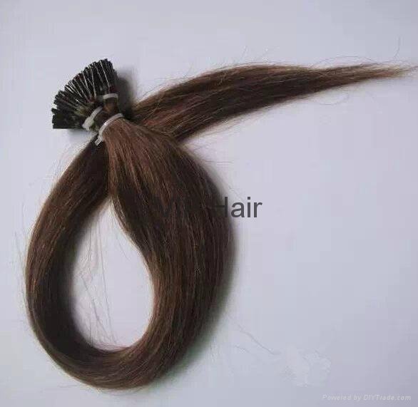 Factory Outlets 5A Indian Virgin Human Hair Straight I tip Hair Extensions