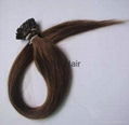 Factory Outlets 5A Indian Virgin Human Hair Straight I tip Hair Extensions 1