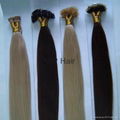 Factory Outlets 5A Indian Virgin Human Hair Straight I tip Hair Extensions 4