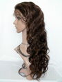 Hot Sale 100% Indian Remy Hair Brown Body Wave Human Hair Full Lace  Wig 1