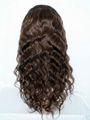 Hot Sale 100% Indian Remy Hair Brown Body Wave Human Hair Full Lace  Wig 3