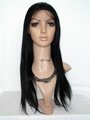 Free shipping 100% Indian Virgin Human Hair Silky Straight Full Lace Wig 3