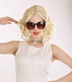 Factory Outlets Hot Sale Sexy Short Curly Blonde High Quality Synthetic Hair Wig 2