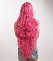 Hot-Sale  100% Heat-Resistance Fiber Long Crazy Color Curly Synthetic Hair Wig 3