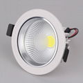 White Painted Round 12W COB LED Ceiling