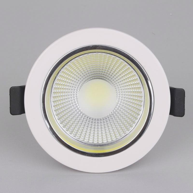 White Painted Round 12W COB LED Ceiling Down Light 2