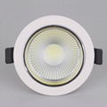 White Painted Round 12W COB LED Ceiling Down Light 2