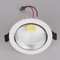 White Painted Round 12W COB LED Ceiling Down Light 4