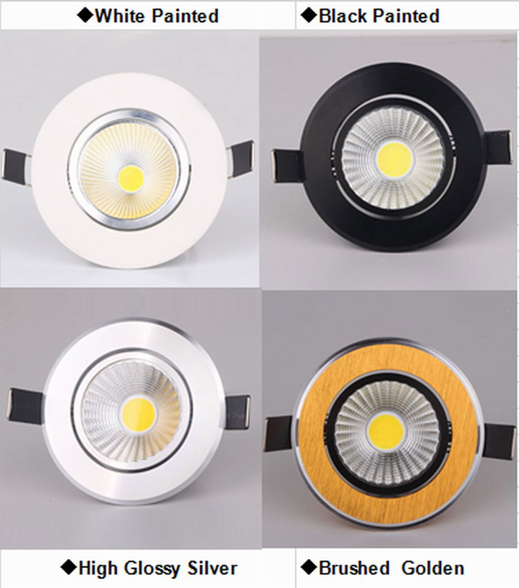 Aluminum super Recessed COB LED down light 5