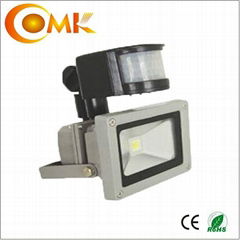 Factory Wholesale Die Cast Aluminum COB LED Sensor Flood light