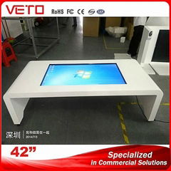 42" IR multipoints android LCD advertising bench for meeting room