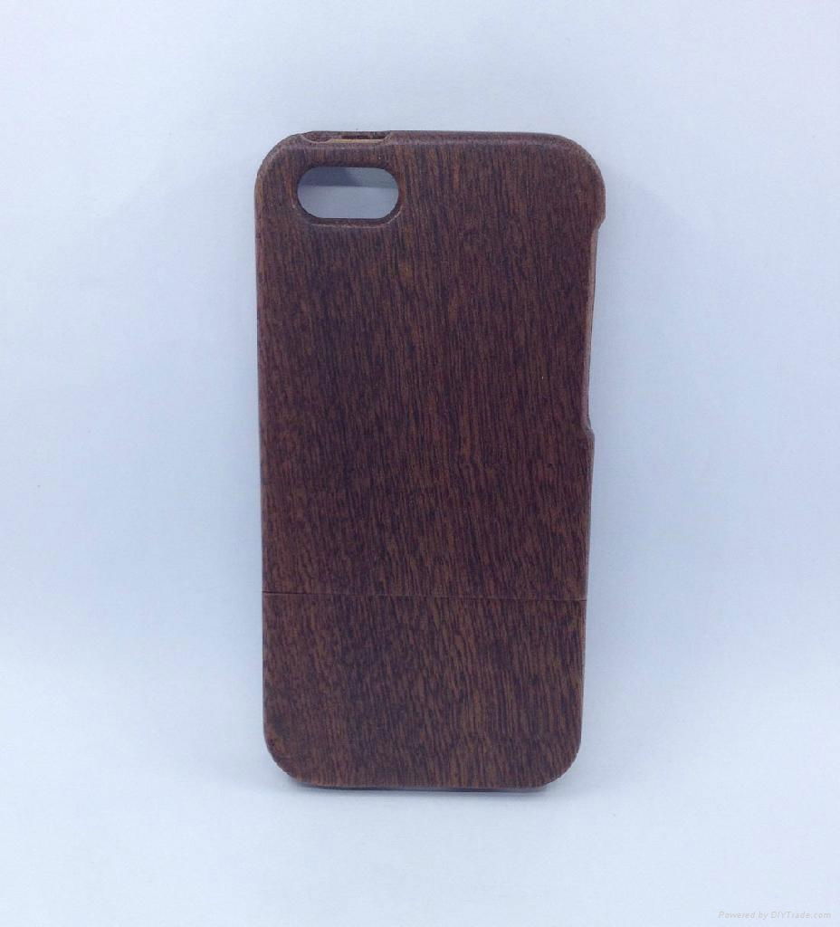 Unique Handmade Natural Wood Wooden Hard solid wood case cover for Iphone5C 2