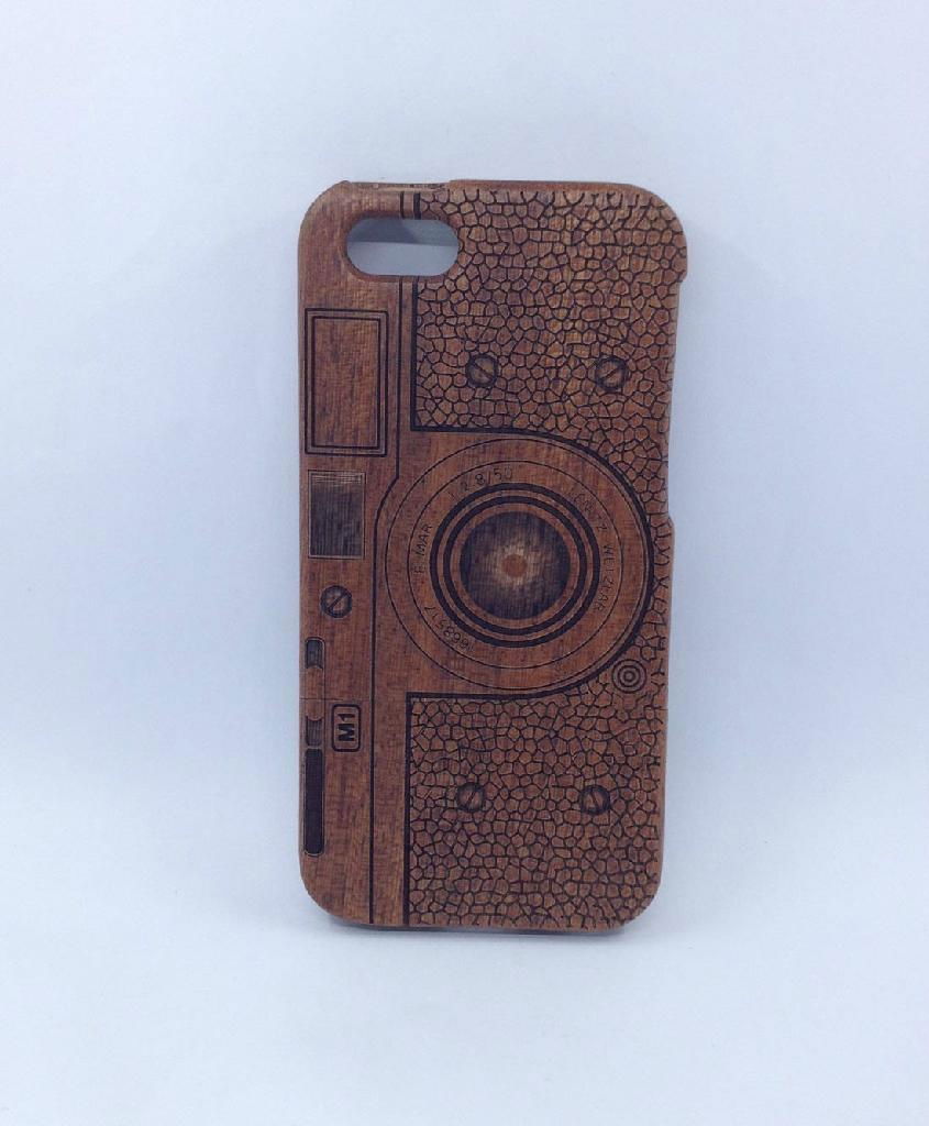 Unique Handmade Natural Wood Wooden Hard solid wood case cover for Iphone5C 5