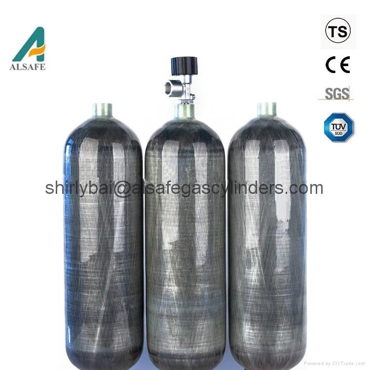 1.6L composite gas cylinder for Oxygen breathing apparatus 