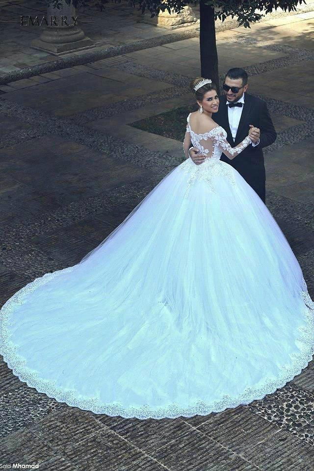  Ball Gown Long Sleeves Wedding Dress  3