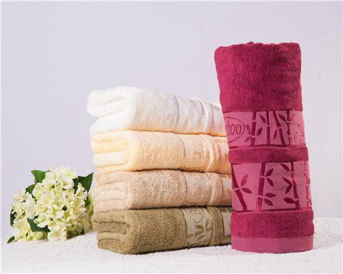 Jacquard Printed Towel Tiger Satin-border Blue Pink Towels