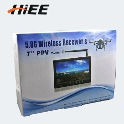 HIEE 5.8G 32CH Integrated Quadcopter FPV monitor:No Blue Screen 7" LCD screen  3