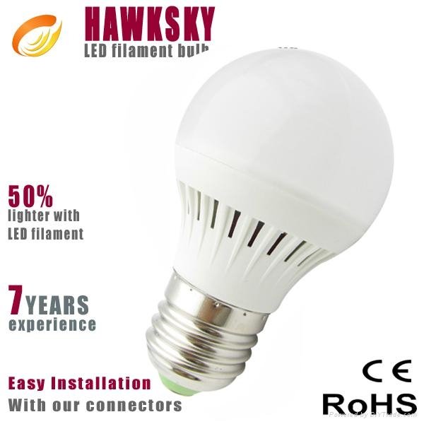 2014 new design hot sale 3w 5w 8w warm white e27 led bulb light factory 2