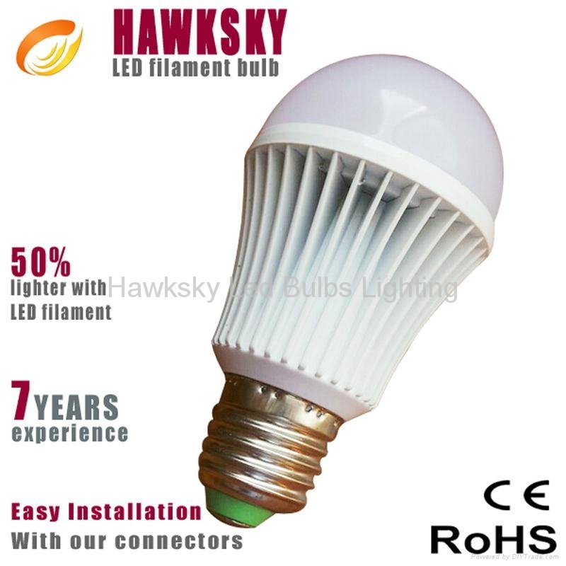 2014 popular dimmable plastic led bulb light factory 4