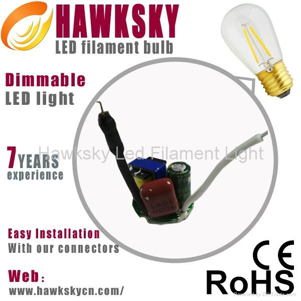 2014 Newest Design G45 Dimmable Led Light Filament 3