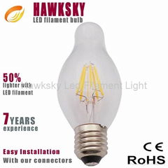 Classical Style High Lumens Dimmable Ceramics E27 4W Filament Lamps