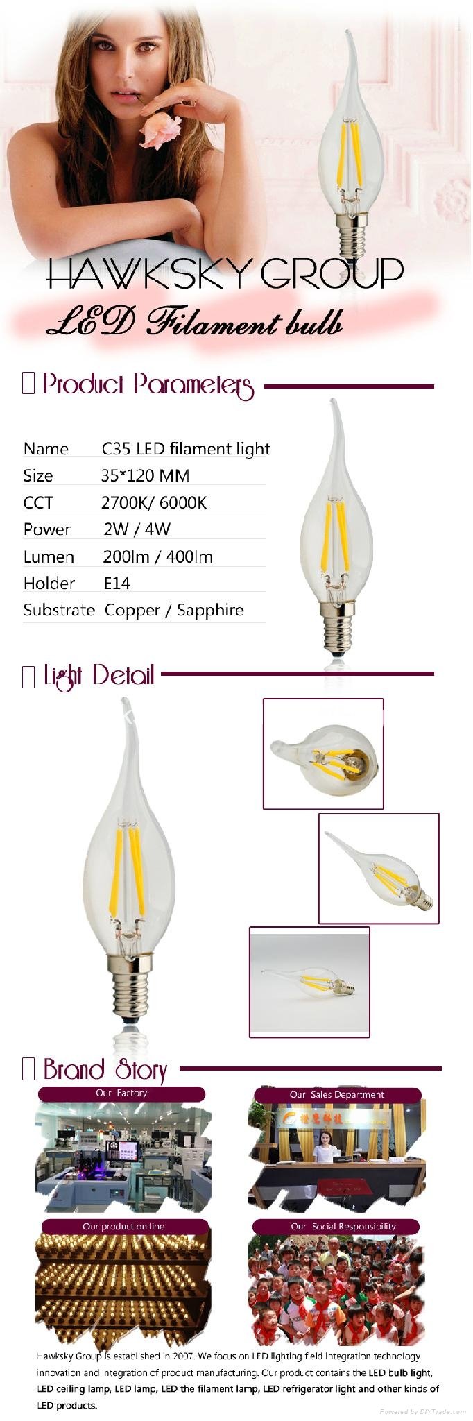 Alibaba golden supplier E12 E14 2w led candle light distributor 2