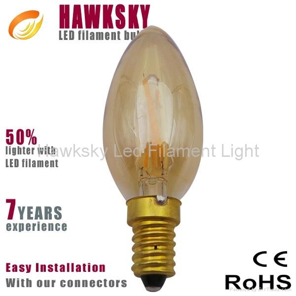 energy saving lamp wholesale shenzhen dimmable 4w e14 filament bulb 3