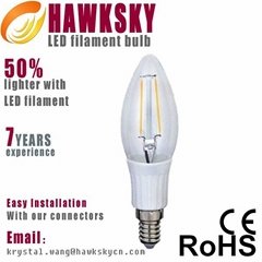800H cost ＄1 cool white led filament bulb