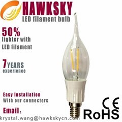 Super Bright LED with New Chip Technology led filament bulb distributor 