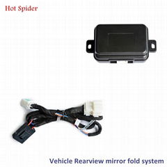 Car rearview mirror fold system