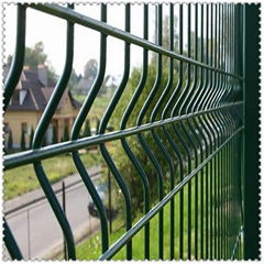 PVC coated white welded mesh fence (