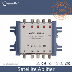 5 way in 5 way out satellite amplifier for hotel apartment SMATV system