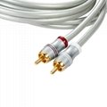 Promotional Gold Plated connector 2 RCA to 2 RCA Stereo Audio and Video cable