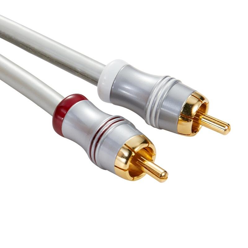 Promotional Gold Plated connector 2 RCA to 2 RCA Stereo Audio and Video cable 2