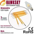 Classical Style High Lumens  Dimmable  Ceramics 4W Filament Lamps 3