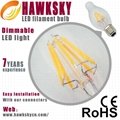 Classical Style High Lumens  Dimmable  Ceramics 4W Filament Lamps 5