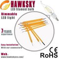 Glass Material and 4W E14 Plastic Pull taiil LED Filament light 4
