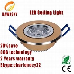 2014china hot sale 3years warranty COB led downlight manufacture