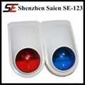 wired electronic home security alarm siren with flashing strobe light