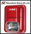 security fire alarm siren with strobe