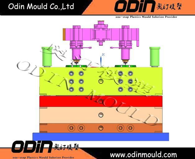 plastic flower pot injection mold with hot runner design