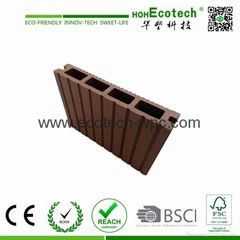 High Quality Cheap composite hollow decking  wpc 