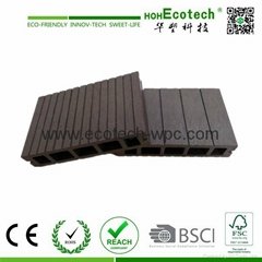 Popular cheaper hollow wpc decking with CE certification