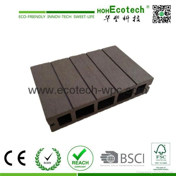 Popular cheaper hollow wpc decking with CE certification 3